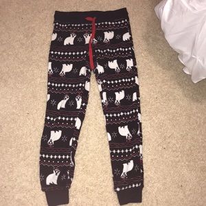 Polar Bear fleece joggers pajamas